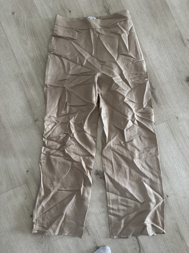 paris atelier other stories Pants Size 6 Cream Viscose Linen Blend - Picture 1 of 5