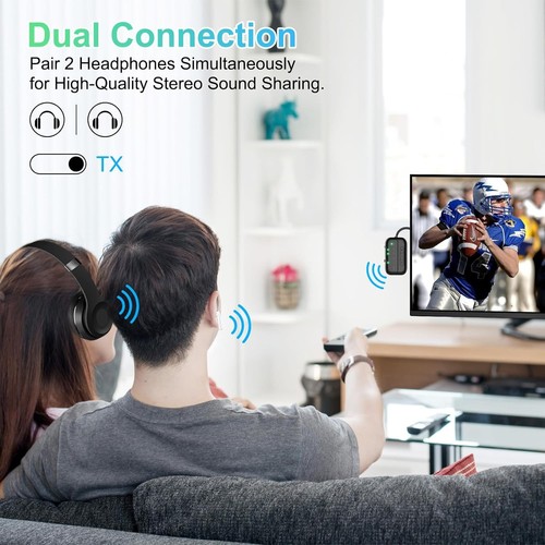 2025 Upgraded Bluetooth 5.4 Transmitter Receiver for Seamless Audio Experience - Afbeelding 7 van 11