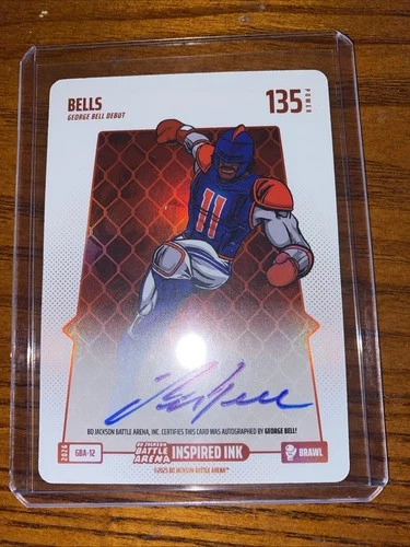Bo Jackson Battle Arena `BELLS George Bell Debut On Card Auto Inspired Ink Brawl