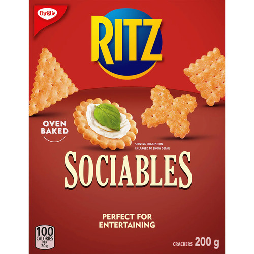 Christie Ritz Sociables Crackers, 200g/7.1oz, Box - 第 2/5 張圖片
