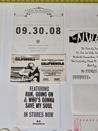 NAS 2PAC WU TANG RZA NWA 27 PROMO STICKER LOT RAP HIPHOP G FUNK JNCO VINYL Lp cd - Picture 24 of 24