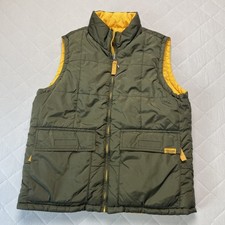 Abercrombie And Fitch Vest Boys  Small Reversible Y2K Green Yellow