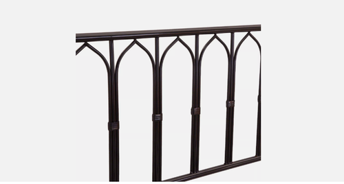 Bed Frame 4ft6 Double & 5ft King Solid Madonna Gothic Style Black Strong Metal - Picture 4 of 4