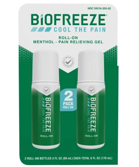 BIOFREEZE Roll-On 2 pack Menthol Pain Relief Exp 1/2027 3 Fl Oz Each - Image 2 of 4