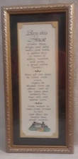 James Lawrence Bless This House Framed 14" X 6" Wall Art 