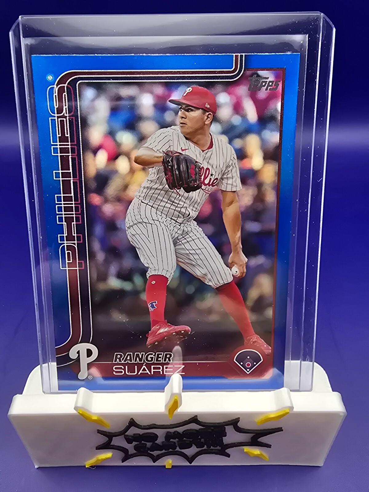 2025 Topps Series 1 - Ranger Suarez #56 Blue Holo Foil /150