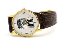 IMAGE Watches inc California Jailathon Leather Band Quartz Watch NEEDS Battery