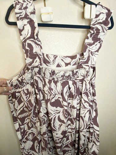 Universal Thread Women's Plus 2X Purple/Brown Floral Pocket Maxi Dress New - Picture 9 of 12