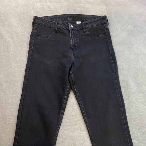H&M Womens Skinny Jeans UK 14 Black Stretch Ankle Fit Jegging Waist 32 Leg 28 In - Picture 3 of 6