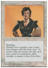 Magic the Gathering MTG Benalish Hero (7) Fourth Edition   NM
