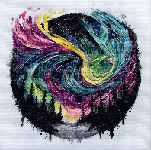 DIY Needlepoint Cross Stitch "Night glow" Tapestry Embroidery Kit