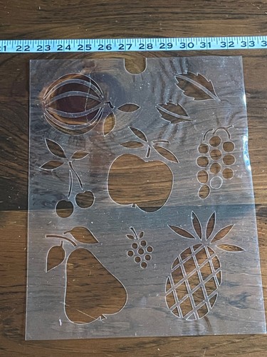 1981 Vintage Stencils Stencil Magic Colonial Collection Fruit Pre-cut Re-useable - Picture 5 of 5