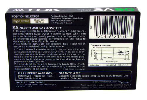 ⭐TDK SA 90 CROMATO TIPO II NASTRO AUDIO BIANCO (1985) NUOVO DI ZECCA E SIGILLATO - Foto 3 di 8