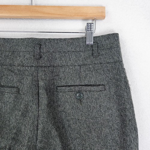 Per Se Pants Womens 6 Green Wool Silk Blend Wide Leg Mid Rise Trouser Classic - Picture 9 of 11