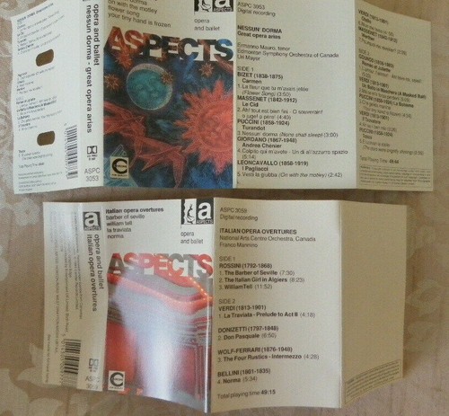 Aspects Opera Ballet Double Music Audio Cassettes ASPC3059 ASPC3053 - Picture 2 of 8
