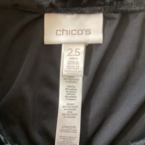 Neu mit Etikett Chico's Pailletten Samt Knöchelhose Damen Gr. 2,5 Large 14 schwarz NEU Urlaub - Bild 7 von 14