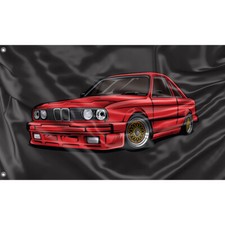 Red Drift Car Flag Unique Design 3x5 Ft / 90x150 cm size, EU Made