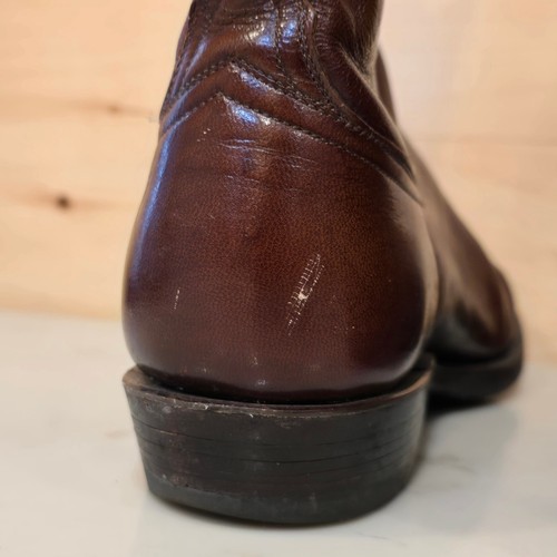 Botas Lucchese De Colección Cuero Marrón Para Hombre 8 Vaquero Western Rancher - Imagen 7 de 14