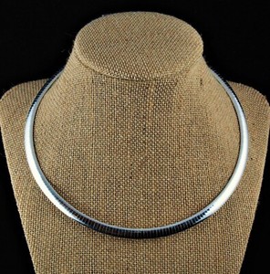 6mm-Solid-925-Sterling-Silver-Domed-Omega-Collar-Choker-Chain-Necklace-16-18-20