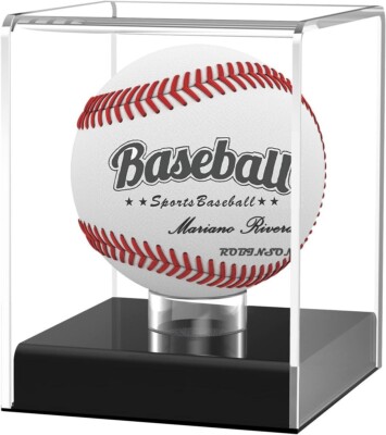 Acrylic Baseball Display Case UV Protected Clear Baseball Holder