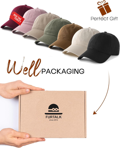 Unisex Vintage Washed Unstructured Baseball Cap Washed Cotton Adjustable Dad Hat - Imagen 6 de 24