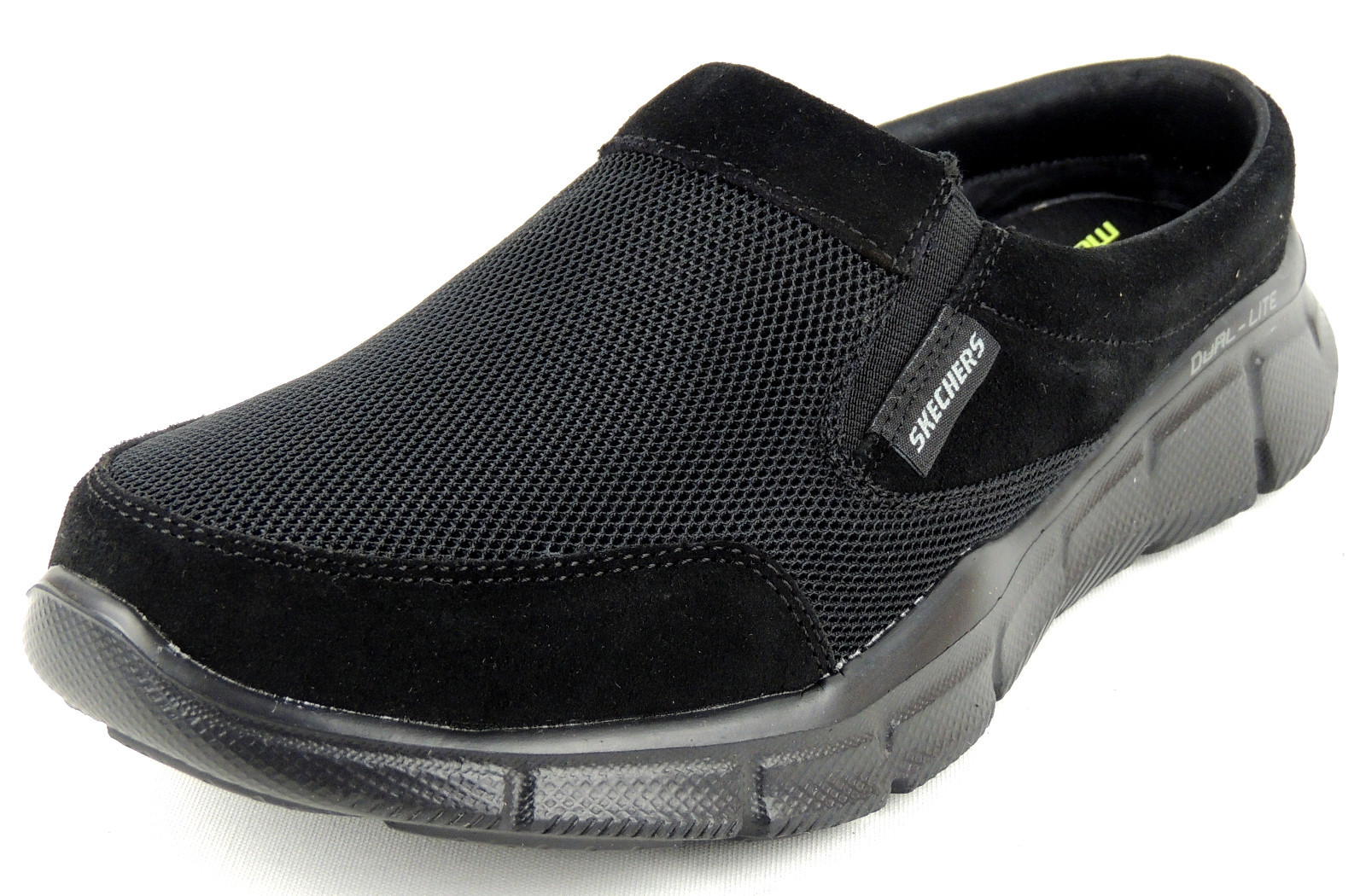 SKECHERS Herren Sabot Clog MEMORY-FOAM federleicht schwarz Leder/Nylon SKECHERS Herren Sabot Clog MEMORY-FOAM federleicht schwarz Leder/Nylon