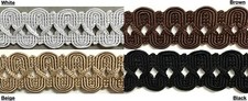 1-1/8" Large Scroll Gimp Braid Trimming - 6 Continuous Yards 