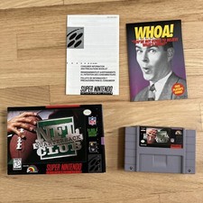 NFL Quarterback Club- SNES Super Nintendo Game With Box