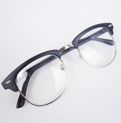 Vintage Half Rim Horn Rimmed Optical Classic Eyeglass Frame Spectacles Rx 3030 - Picture 8 of 15