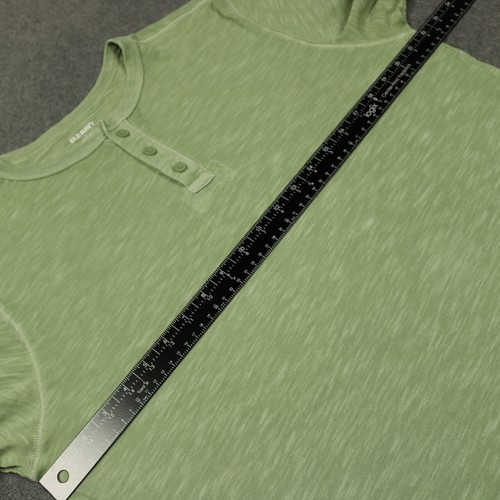 Old Navy 100% Cotton Long Sleeve Henley Shirt "Weeping Willow" Green Men's L - Picture 14 of 21