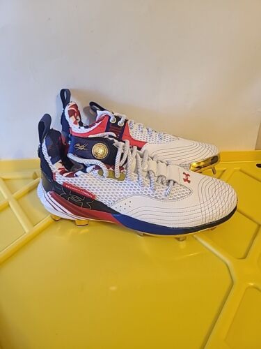 Tacchetti da baseball Under Armour Harper 7 USA ST HOVR 3025645-100 da uomo taglia 7,5 nuovi - Foto 3 di 5