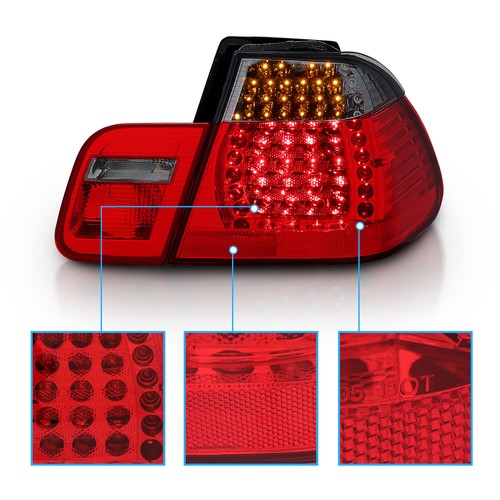 Luces traseras de freno traseras LED humo 4 puertas 1999-2001 para BMW E46 325i/330i/323i/328i - Imagen 7 de 10