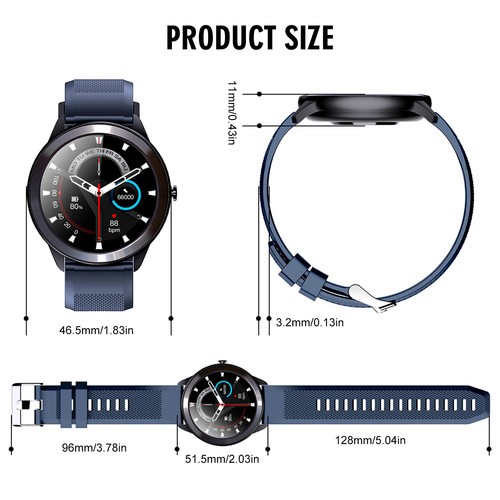 Smart Watch Fitness Tracker Full Touch Screen IP68 Waterproof Sport Smartwatches - Picture 34 of 44