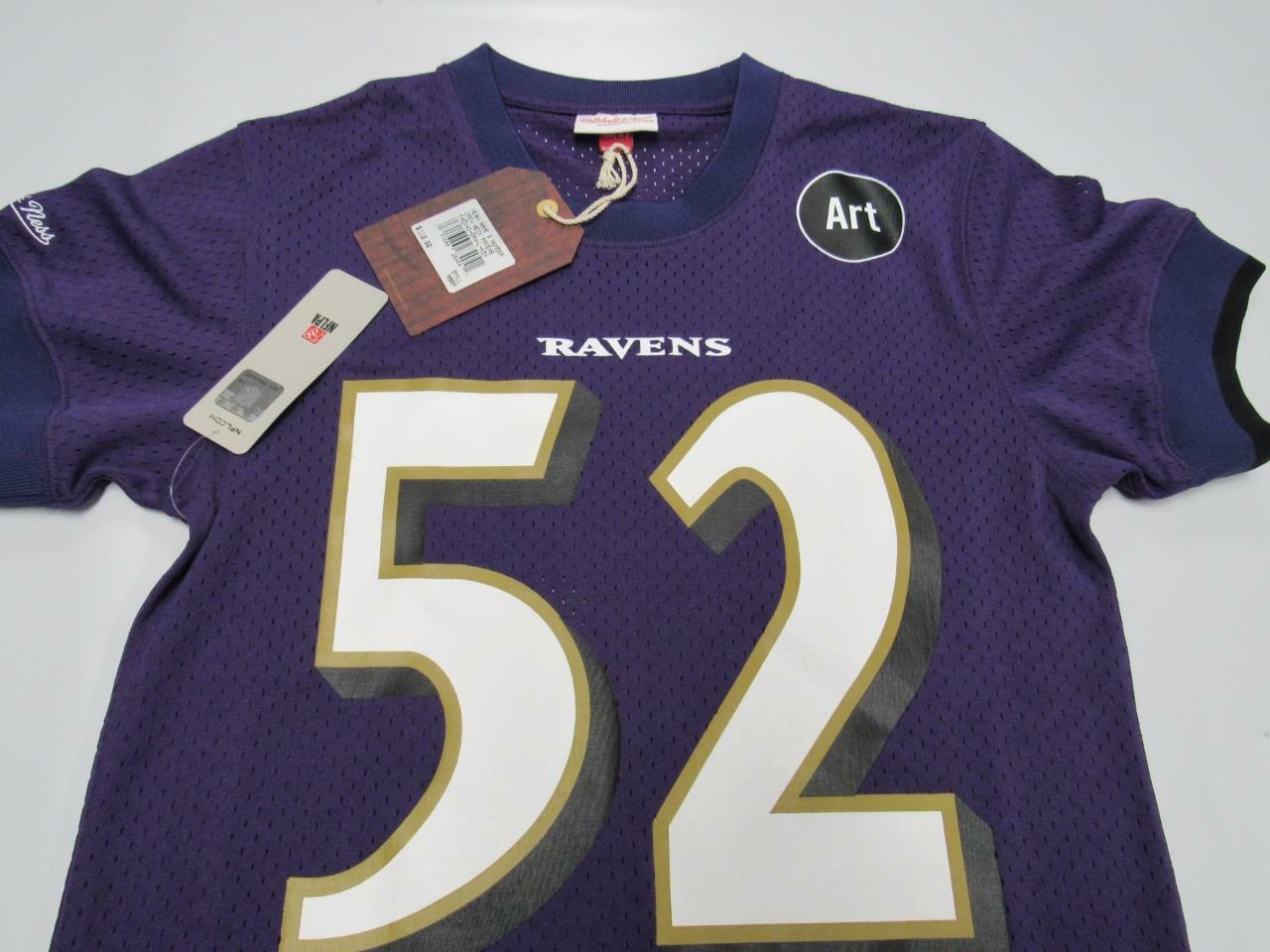 Ray Lewis #52 Baltimore Ravens Herren XS-S-2XL Mitchell & Ness Lila Trikot Royaal, goedkoop
