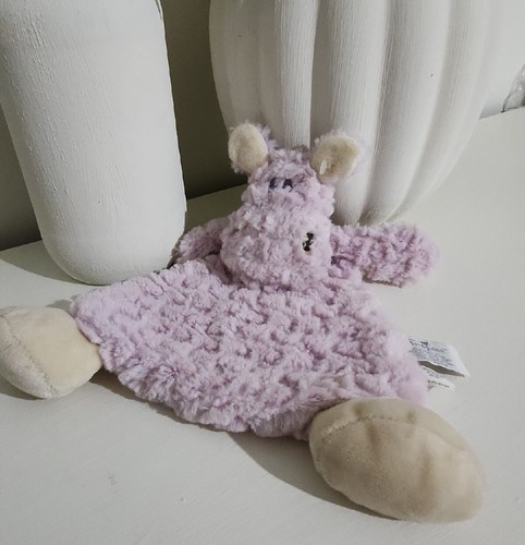 Demdaco Nat & Jules Purple Cozies Harlow The Hippo Rattle Plush Security Lovey - Picture 2 of 6
