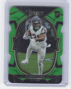 2022 Panini Select #47 Dameon Pierce Neon Green Prizm Die Cut #/299