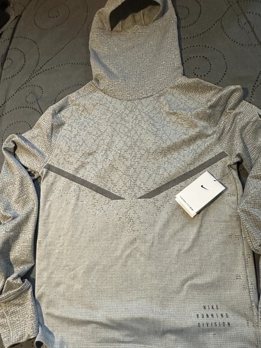 NIKE RUNNING DIVICION THERMA FIT ADV PINNACLE TOP GRAY HOODIE SIZE M MEN $140 - Picture 3 of 6