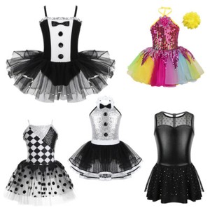 NEW Jazz Tap Dance Black Flutter Skirt Ladies and Girls Sizes