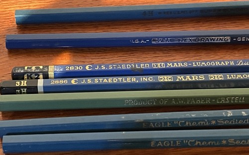 13 Vtg Drawing Pencils: Dixon, J.S. Staedtler Mars, KOH-I-NOOR, Faber, etc. - Picture 7 of 13
