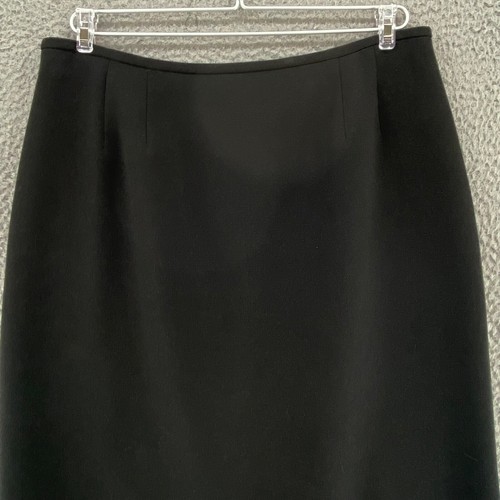 Le Suit Skirt Womens 12 Petite Black Midi Straight Pencil Office Career Casual - Picture 2 of 10