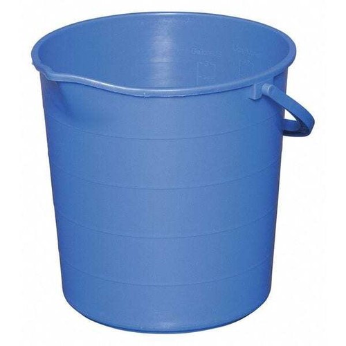 Tough Guy 48Lz14 3 Gal Round Bucket, 12 1/2 In Dia, Blue, Polypropylene - Picture 2 of 2