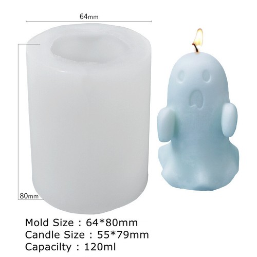 Stampi candele di Halloween teschio silicone fai da te cera stampi sapone resina artigianato nuovi - Foto 21 di 28