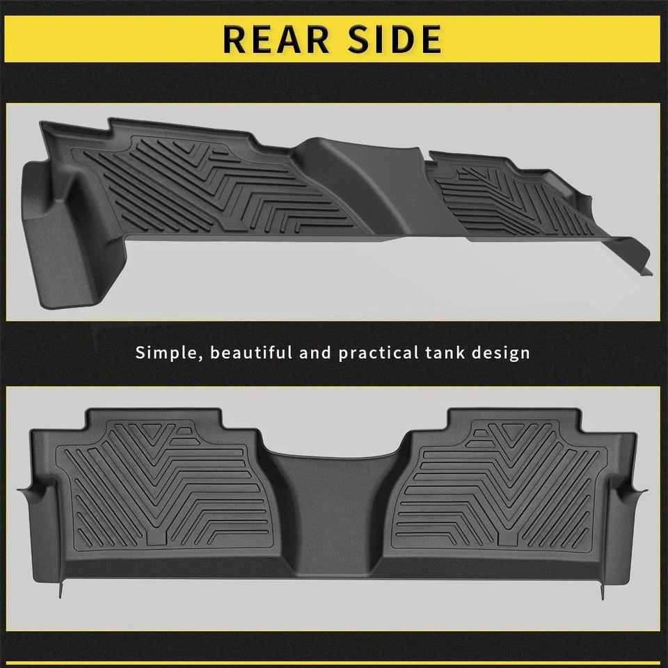 3D Molded Floor Mats TPE Liners for 2014-2021 Toyota Tundra CrewMax & Double Cab Foto 4 de 4