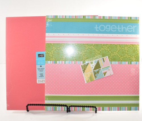 PETALS & PAISLEYS  DOUBLE SIDED PAPER  & CAMEO CORAL CARDSTOCK 12" X 12" - Picture 1 of 5