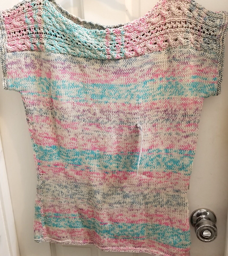 Sirdar Hand Knitting short sleeve Small Medium NWT blue pink beige - Picture 4 of 10