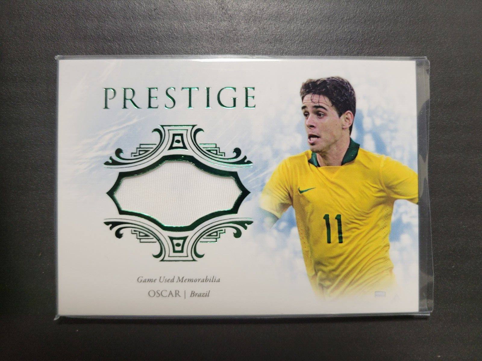 2023 Futera Unique Oscar Prestige Game Used Patch Emerald /17
