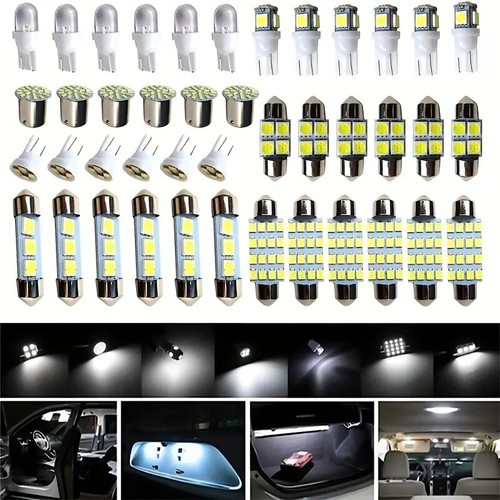 42PCS Car Interior Combo LED Map Dome Door Trunk License Plate Light Bulbs White - Picture 8 of 12
