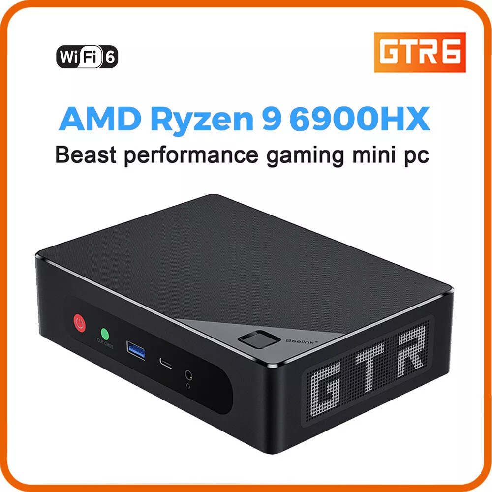 Mini PC AMD Ryzen 9 6900HX GTR6 Mini PC Gamer Windows 11 Pro 32GB SSD 500GB