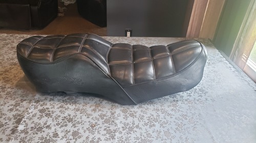 Vintage OEM Suzuki GS1000 Black Leather Two Up Seat GS 1000 Pillow Top - Picture 8 of 16