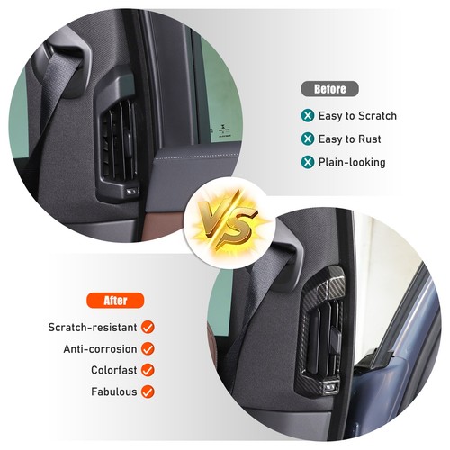 Car B Pillar Air Condition Frame Cover ABS Carbon Kit For BMW 7 Series G70 2023+ - Picture 9 of 12